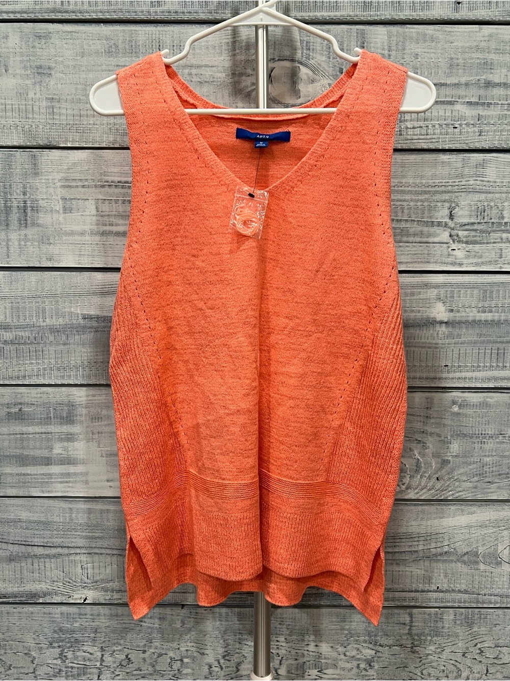 Apt. 9 Coral Knit Sleeveless Tank Top